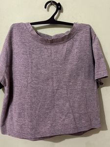 Comfortable Heathered Purple T-Shirt