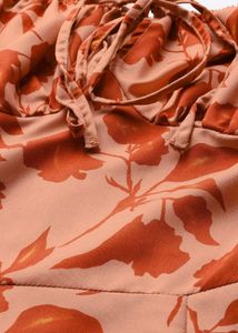 Floral Print Puff Sleeve Midi Dress
