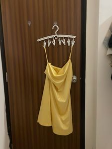 Yellow Satin Slip Dress