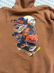 Brown Graphic Hoodie