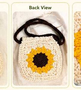 Crocheted Sunflower Sling Bag🌻