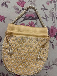 Elegant Beaded Potli Bag, Brand New