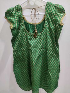 Green Brocade Kurti