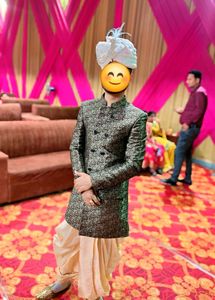 Men's indo western with dhoti dupatta