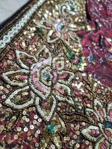 fully sequence work saree and very heavy weight