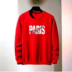 Red Paris Graphic Sweatshirt