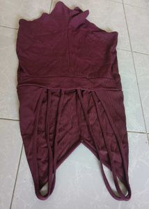 Backless Burgandy Swimsuit For Girls 😍