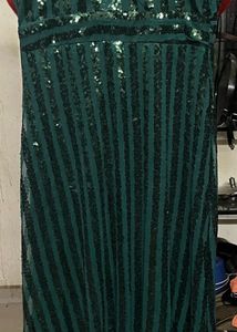 Sparkling Emerald Green Sequin Gown