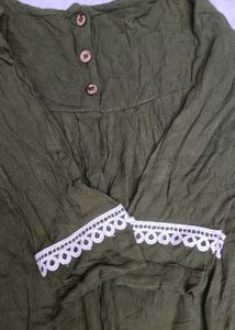 Olive Green Casual Dress