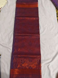 Vibrant Purple &amp; Orange Saree