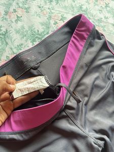 Women's Grey Athletic Pants with Pink Trim