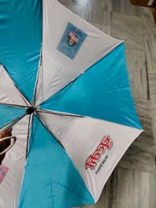 blue &amp; white umbrella