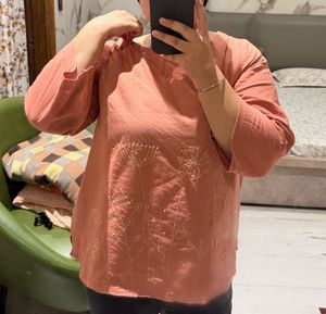 Embroidered Peach tunic