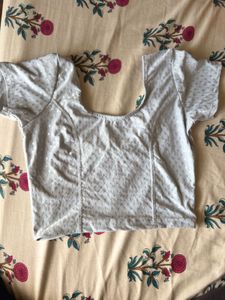 Elegant Silver Blouse Top in 99 rs