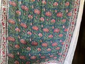 Anouk Printed White Churidar Dupatta Set
