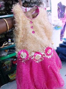 Cute Pink & Gold Baby Dress 22