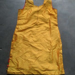Yellow Embroidered Kurta Set with Dupatta