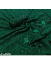Elegant Emerald Green saree with Tassels and blous