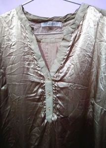 Elegant Silk V-Neck Blouse