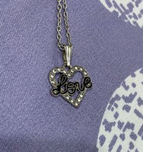 Heart 'Love' Silver Necklace