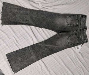 Nuon Grey Wash Flare Jeans