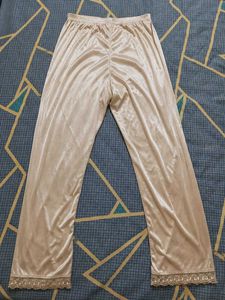 Women's Silky Lace Trimmed Leggings