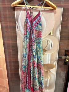 Boho Paisley Print Summer Dress