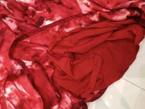 Red Tie-Dye Summer Dress