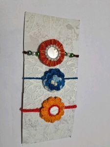 Handmade Rakhi set of 3🌸🧿