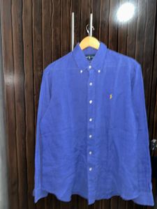 Ralph Lauren Men's Blue Button-Up Shirt