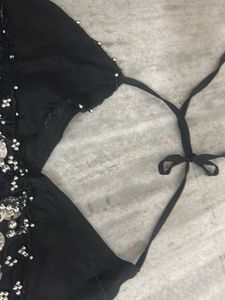 Black Embellished Blouse/Top