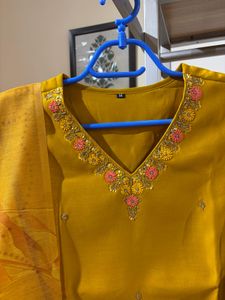 Brand new Mustard Yellow 3 Piece Kurti Set