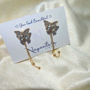 Korean Butterfly Tassel Earrings