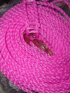Bright Pink Clothesline with 2  door Hooks