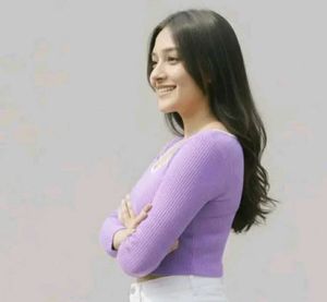 Lilac Square Neck Long Sleeve Top