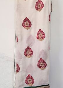 Heavy Border Embroidery Saree