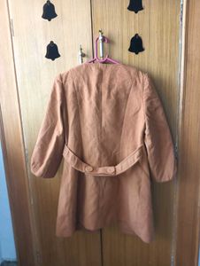 Chic Brown Floral Embellished Jacket