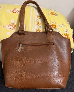 Stylish Brown Cut-Out Handbag