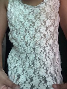 White Lace Halter Top
