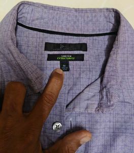 Men's Purple Checkered Long Sleeve Shirt