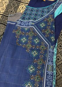 Stylish Navy Blue Printed Kurta