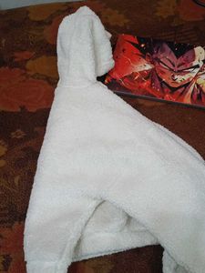 Cozy White Hoodie with Bear Ears