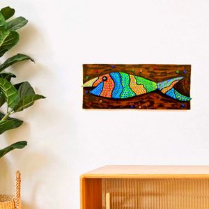 Set of 2 Wooden Fish Wall Arts