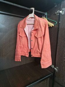 Orange Denim Jacket
