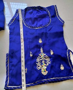Royal Blue Embroidered rajputi Lehenga Ch