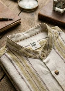 Easy Buy Men's Mandarin Collar Full Sleeve shirt