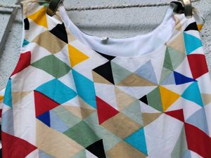 Colorful Geometric Print Dress
