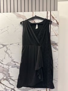 Chic Black Sleeveless Dress, Bust- 36/38
