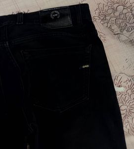 GAS Men Black Straight Fit Jeans