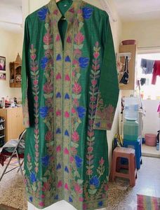 Embroidered Green Kashmiri coat